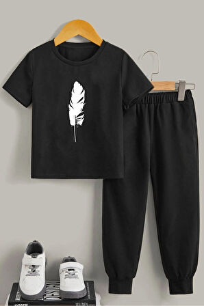 Uyguntarz Çocuk Tüy Alt - Üst Eşofman Takımı