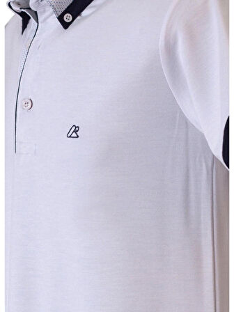 POLOKOTON %100 Pamuk Beyaz Polo Yaka Gömlek Yaka Detaylı Kısa Kollu Erkek T-Shirt – Şık ve Nefes Alabilen Yazlık Tasarım