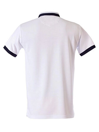 POLOKOTON %100 Pamuk Beyaz Polo Yaka Gömlek Yaka Detaylı Kısa Kollu Erkek T-Shirt – Şık ve Nefes Alabilen Yazlık Tasarım