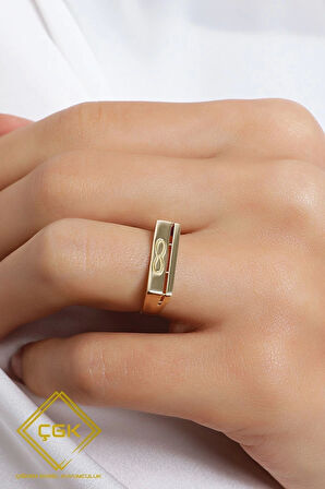 Sonsuzluk Desenli Altın Yüzük