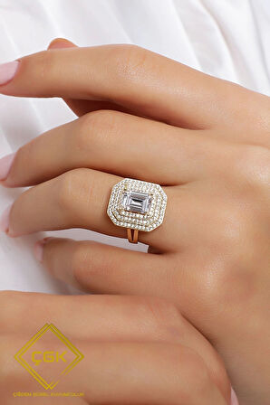 Baget Taşlı Altın Yüzük