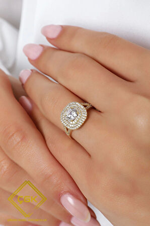 Taşlı Tektaş Altın Yüzük