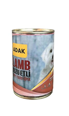 ADAK Kuzu Etli Yavru Köpek Konservesi 415Gr x 24 Adet