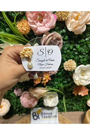 UV Baskı Pleksi Magnet Söz, Nişan, Nikah, Düğün, Kına 10 Adet