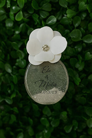 İncili ve Simli Hediyelik Kolonya Söz, Nişan, Nikah, Düğün, Kına 10 Adet