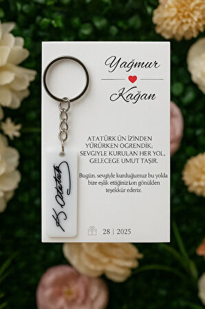 UV Baskı Anahtarlık Söz, Nişan, Nikah, Düğün, Kına 10 Adet