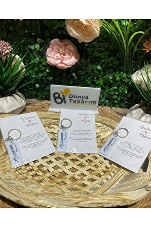 UV Baskı Anahtarlık Söz, Nişan, Nikah, Düğün, Kına 10 Adet