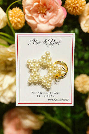 İncili Yıldız Anahtarlık Söz, Nişan, Nikah, Düğün, Kına 10 Adet