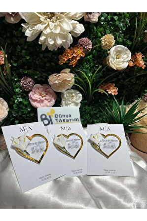 UV Baskı Pleksi Magnet Söz, Nişan, Nikah, Düğün, Kına 15 Adet