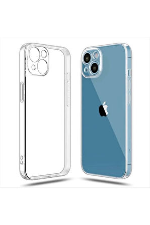 iPhone 14 Şeffaf Silikon Kılıf – Esnek Darbe Emici Ultra İnce Şeffaf Telefon Koruyucu Kapak