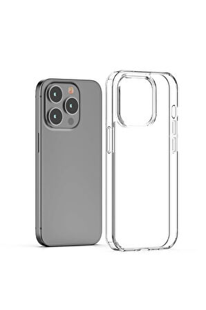 iPhone 16 Pro Şeffaf Silikon Kılıf – Esnek Darbe Emici Ultra İnce Şeffaf Telefon Koruyucu Kapak