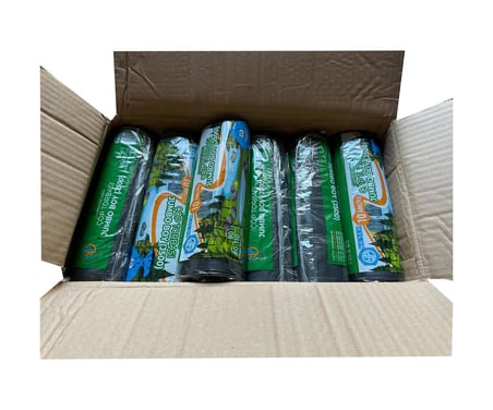 Yener Endüstriyel Jumbo Çöp Torbası Poşeti - 2 Kat - Siyah - 500 Gr. - 80x110 Cm. -10 Adetlik 20Rulo