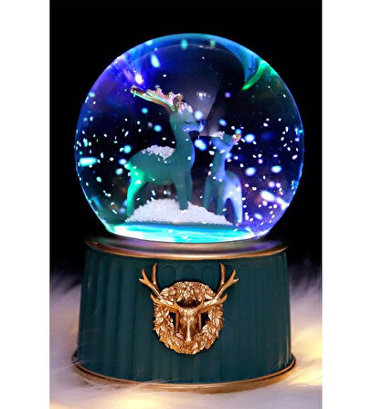 Evlilik Yıl Dönümü Hediyesi Sevgiliye Doğum Günü Hediyesi Yeni Yıl Temalı Sulu Kar Küresi