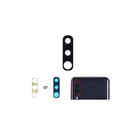 Samsung Galaxy A50 A505F İle Uyumlu Kamera Camı