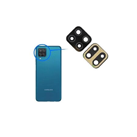 Samsung Galaxy M12 M127F İle Uyumlu Kamera Camı