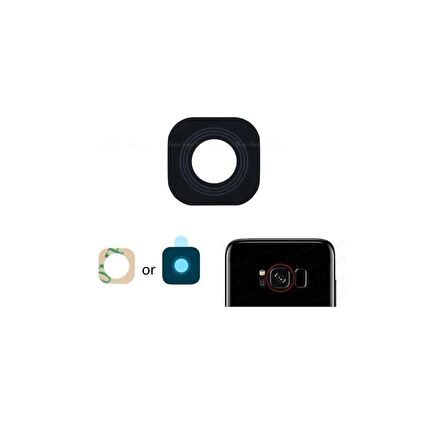 Samsung Galaxy S8 G950F İle Uyumlu Kamera Camı 