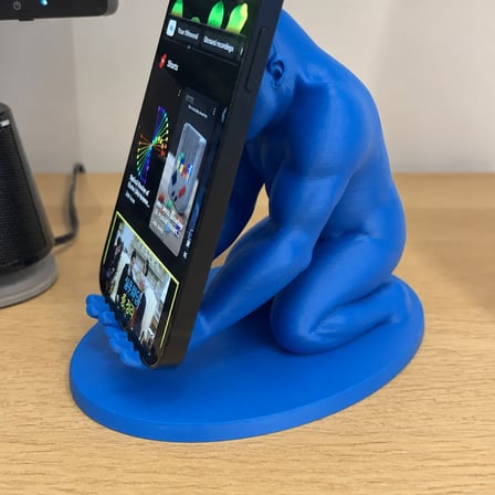 hediyelik 3D Baskı Goril Telefon Tutucu - Kaslı Goril Masaüstü Telefon Standı-Mavi