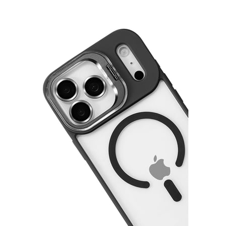 hediyelik Joko Apple İphone 17 Pro Max Remim Lensli Magsafe Standlı Kapak - Siyah