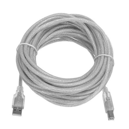 hediyelik S-Link SL-U2007 7 Metre USB2.0 Yazıcı Kablosu Şeffaf Kalın Örgülü Yazıcı ve Tarayıcı Bağlantı Kablosu