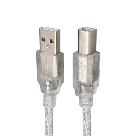 hediyelik S-Link SL-U2007 7 Metre USB2.0 Yazıcı Kablosu Şeffaf Kalın Örgülü Yazıcı ve Tarayıcı Bağlantı Kablosu