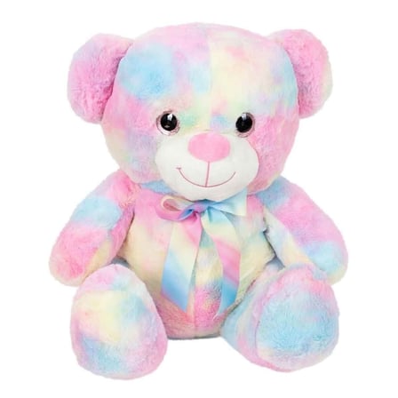 hediyelik 4771 Gökkuşağı Renkli Peluş Ayı 45 cm -Sunman