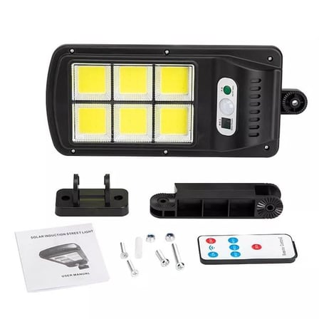 hediyelik W756-6 Hareket Sensörlü 3 Modlu Uzaktan Kumandalı 6 Cob Ledli Solar Lamba