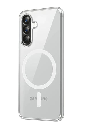 Samsung Uyumlu Galaxy A57 5G Combo Sert Şeffaf Magsafe Kapak - Şeffaf