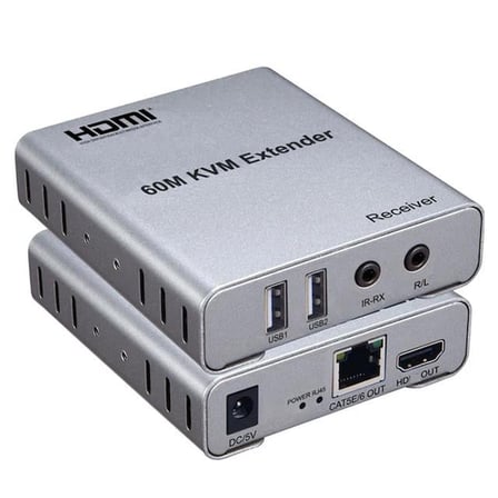 hediyelik PM-22508 60 Metre KVM HDMI Extender Cat5e/Cat6 Klavye Fare ve Görüntü Uzatıcı Set