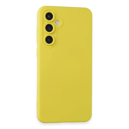 hediyelik Samsung Galaxy S24 Kılıf Nano İçi Kadife Silikon - Sarı