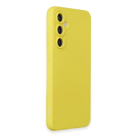 hediyelik Samsung Galaxy S24 Kılıf Nano İçi Kadife Silikon - Sarı