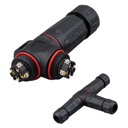 hediyelik PM-24596 4 Pin Telli 3’lü Tip IP68 Su Geçirmez RJ45 Konnektör