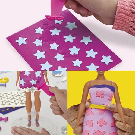 hediyelik G1355 Play-Doh Barbie Designer Desen Paketi Hamur Oyun Seti +3 yaş