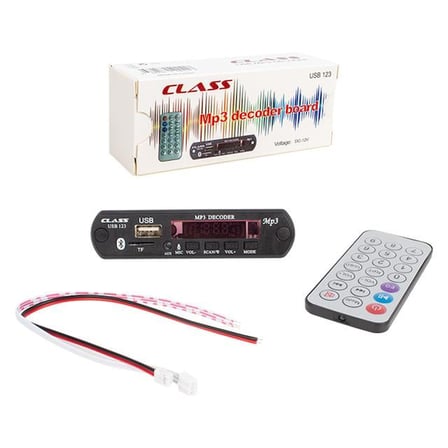 hediyelik Class 12V SD-AF-VR Oto Teyp Mikrofonlu USB-SD Çevirici Digital Player Board USB-123