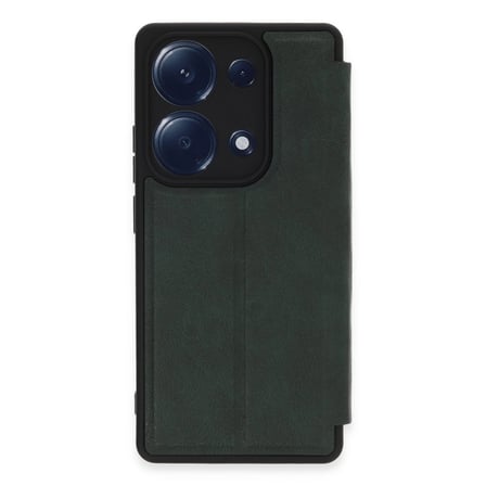hediyelik Xiaomi Redmi Note 13 Pro 4g Kılıf Flip Cover - Koyu Yeşil