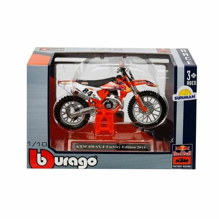 hediyelik 51070 SUN-BUR-1:18 Motor Red Bull KTM 450 2 Asorti - Sunman