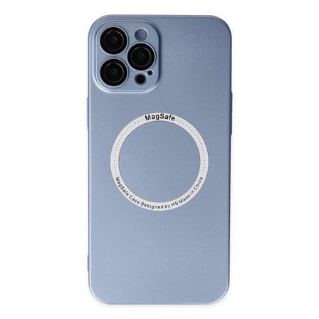 hediyelik Apple İphone 12 Pro Kılıf Jack Magneticsafe Lens Silikon - Sierra Blue