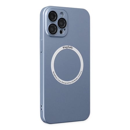 hediyelik Apple İphone 12 Pro Kılıf Jack Magneticsafe Lens Silikon - Sierra Blue