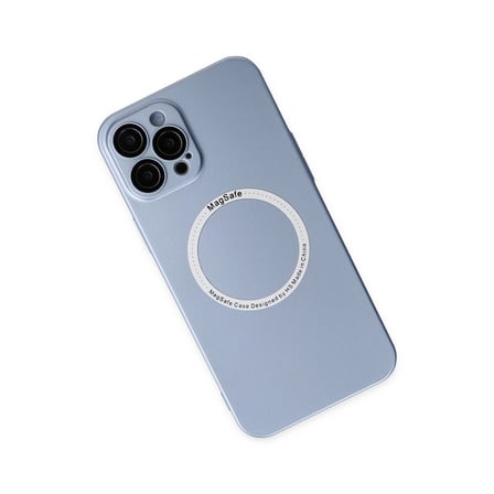 hediyelik Apple İphone 12 Pro Kılıf Jack Magneticsafe Lens Silikon - Sierra Blue