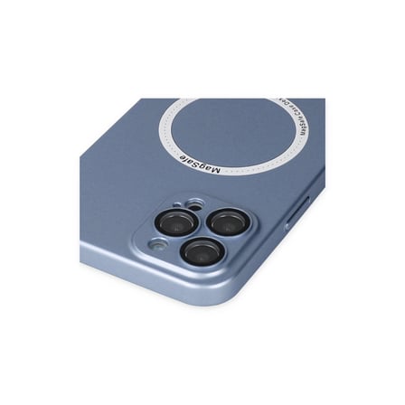 hediyelik Apple İphone 12 Pro Kılıf Jack Magneticsafe Lens Silikon - Sierra Blue