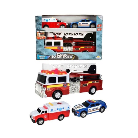 hediyelik 7191 Sun-jnd-clm-oyun Set Kurtarma Araçları Polis Ambulans İtfaiye Ses Işık