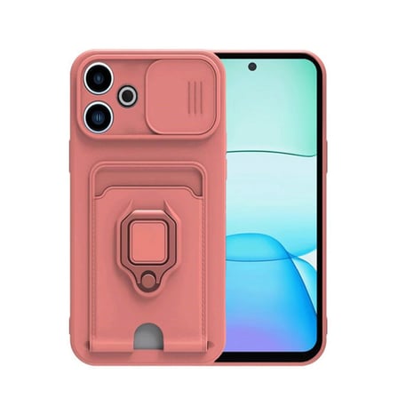 hediyelik Xiaomi Redmi 13 4g Kılıf Zuma Kartvizitli Yüzüklü Silikon - Pembe