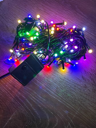 hediyelik 10m 100 Led Damla Uçlu Rgb Işık Siyah Kablo Mz-17-2