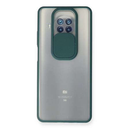 hediyelik Xiaomi Mi 10t Lite Kılıf Palm Buzlu Kamera Sürgülü Silikon - Yeşil
