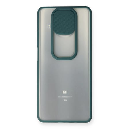 hediyelik Xiaomi Mi 10t Lite Kılıf Palm Buzlu Kamera Sürgülü Silikon - Yeşil