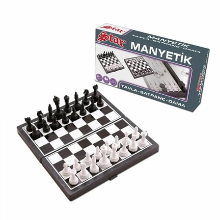 hediyelik 1050170 Manyetik Satranç-Tavla 2si 1 Arada -Starokey