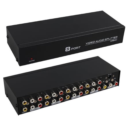 hediyelik PM-4832 8 Port Video Stereo Audio Dağıtıcı Çoğaltıcı 1024X768-85HZ