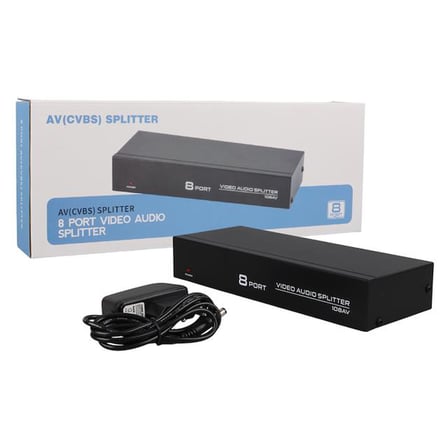 hediyelik PM-4832 8 Port Video Stereo Audio Dağıtıcı Çoğaltıcı 1024X768-85HZ