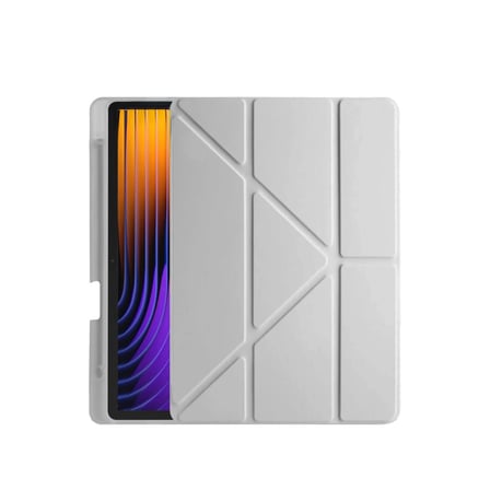 hediyelik Xiaomi Pad 7 Pro Kılıf Kalemlikli Mars Tablet Kılıfı - Gri