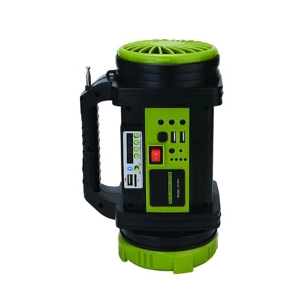 hediyelik WS-5683 30W Şarjlı Solar Ev Aydınlatma Seti Radyo Fan Powerbank Spot Fener