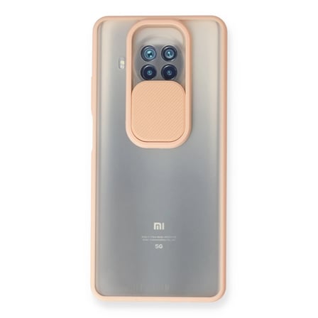 hediyelik Xiaomi Mi 10t Lite Kılıf Palm Buzlu Kamera Sürgülü Silikon - Pembe